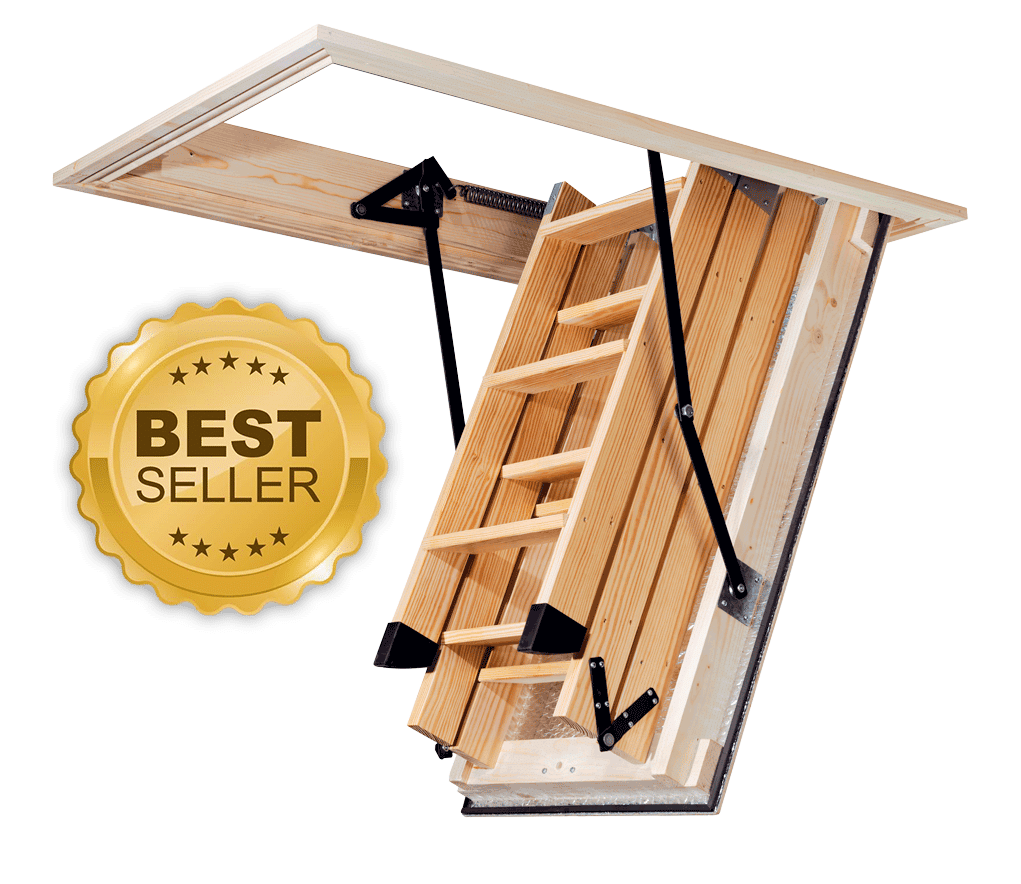 Manual Stira folding timber attic stairs with best seller emblem