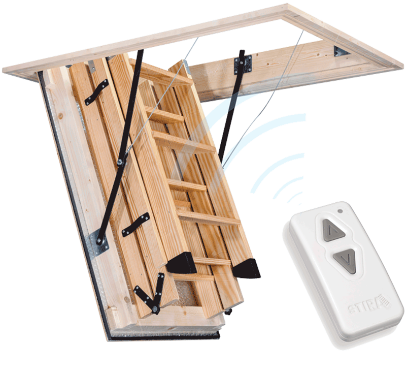 Semi-Auto Stira attic stairs with remote control